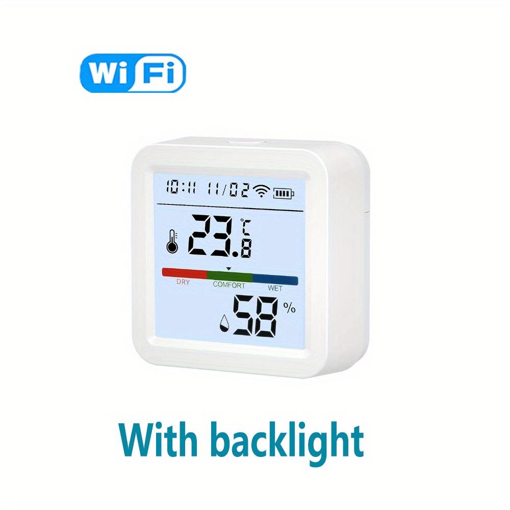 WiFi датчик температуры и влажности Tuya, умный термометр и гигрометр с подсветкой для умной жизни, поддерживает Alexa и Google Home.