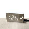 Simple LED Mini Electronic Clock Bedside Clock Snooze Desk Clock Mirror Screen Alarm Clock With Temperature Calendar Display
