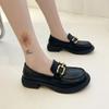 Женская обувь Весна Новые женские мокасины с круглым носком Британский стиль Туфли в студенческом стиле Простые и универсальные туфли-лодочки для девочек