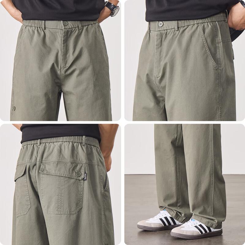 Mark Fairwhale Men's Pure Cotton Straight-Leg Casual Pants