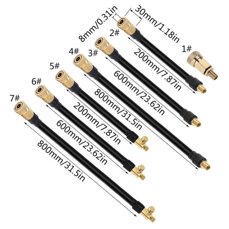 Шланг для накачивания шин Адаптер для накачивания шин Удлинительная трубка для накачивания шин Фиксирующий воздушный патрон