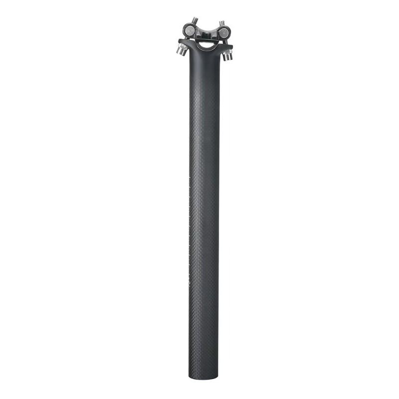 Full Carbon Fiber Bicycle Seat Post With 3K Weave Finish Straight Tube Mountain Road Bikes
