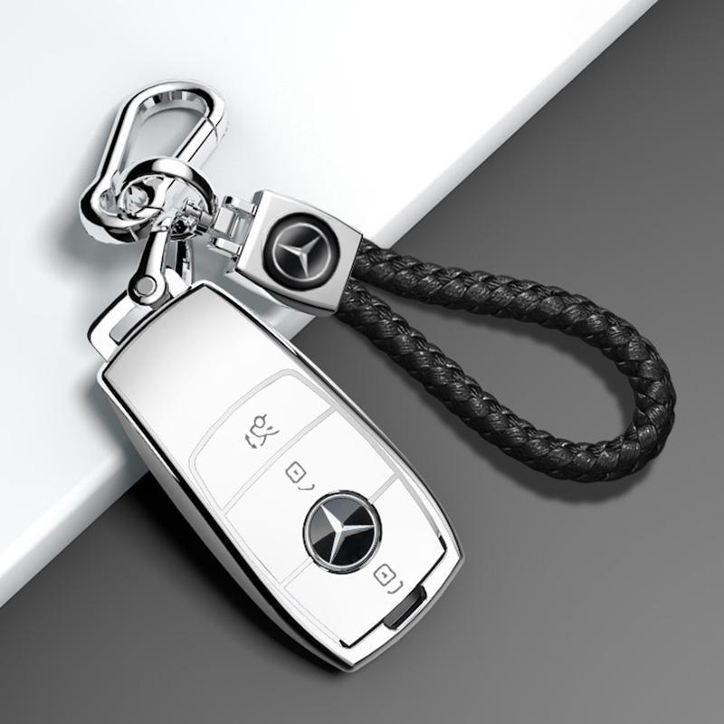 Чехол для ключа Mercedes-Benz E-Class 2016-2023, с пряжкой AMG E260L/E300L, Премиальный защитный чехол.