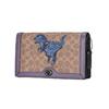 Coach X Zhu Jingyi Riley 25 Dinosaur Print Trim Leather PVC Crossbody Bag Women crossbody bag Purple Brown 73942-V5OYE