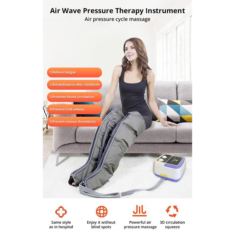 4-камерный массажер с воздушной компрессией, улучшающий кровообращение, снимающий боль, обертывания для рук, талии, ног, ступней, аппарат для лимфодренажного массажа