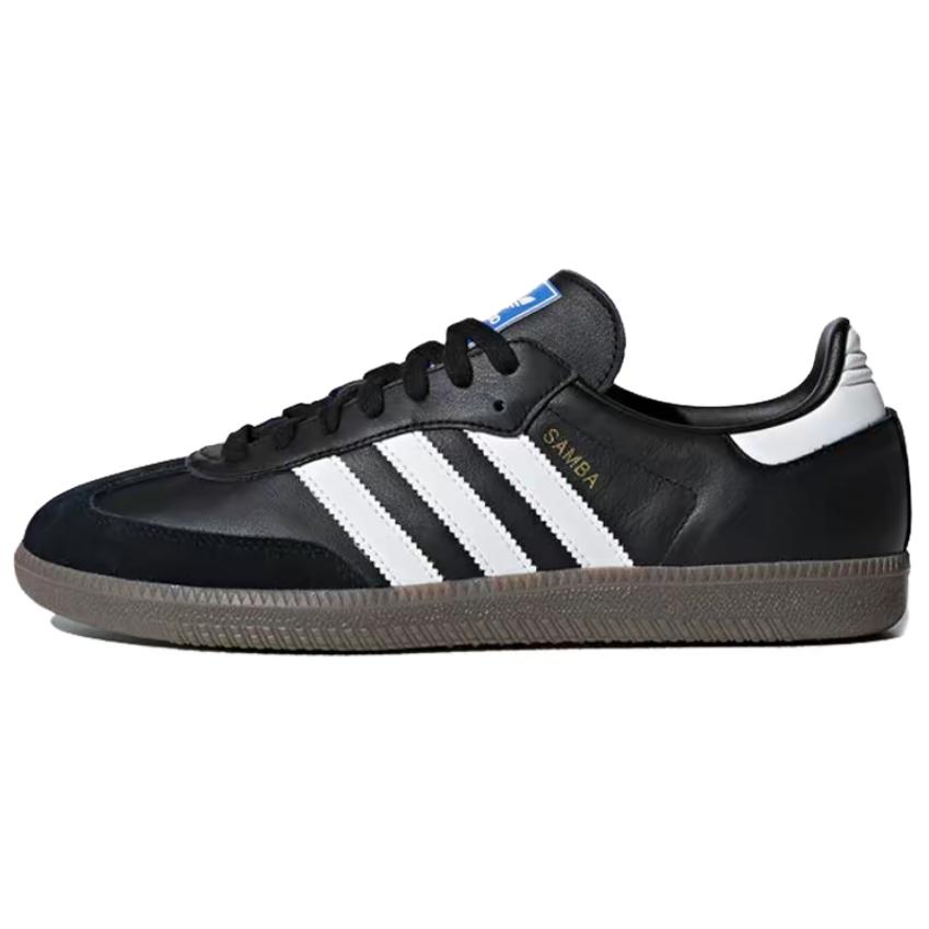 adidas Оригиналы SAMBA OG Wan Hua Nong, Обратный черный, Устойчивая к истиранию сумка для покупок, Низкие кроссовки Немецкой армии B75807(Team1023-S-BOX)