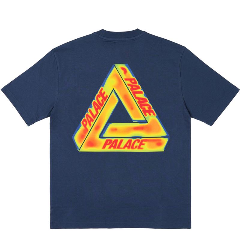 Palace Футболка Heat Sensi Темно-синие топы унисекс Синяя P26TS188