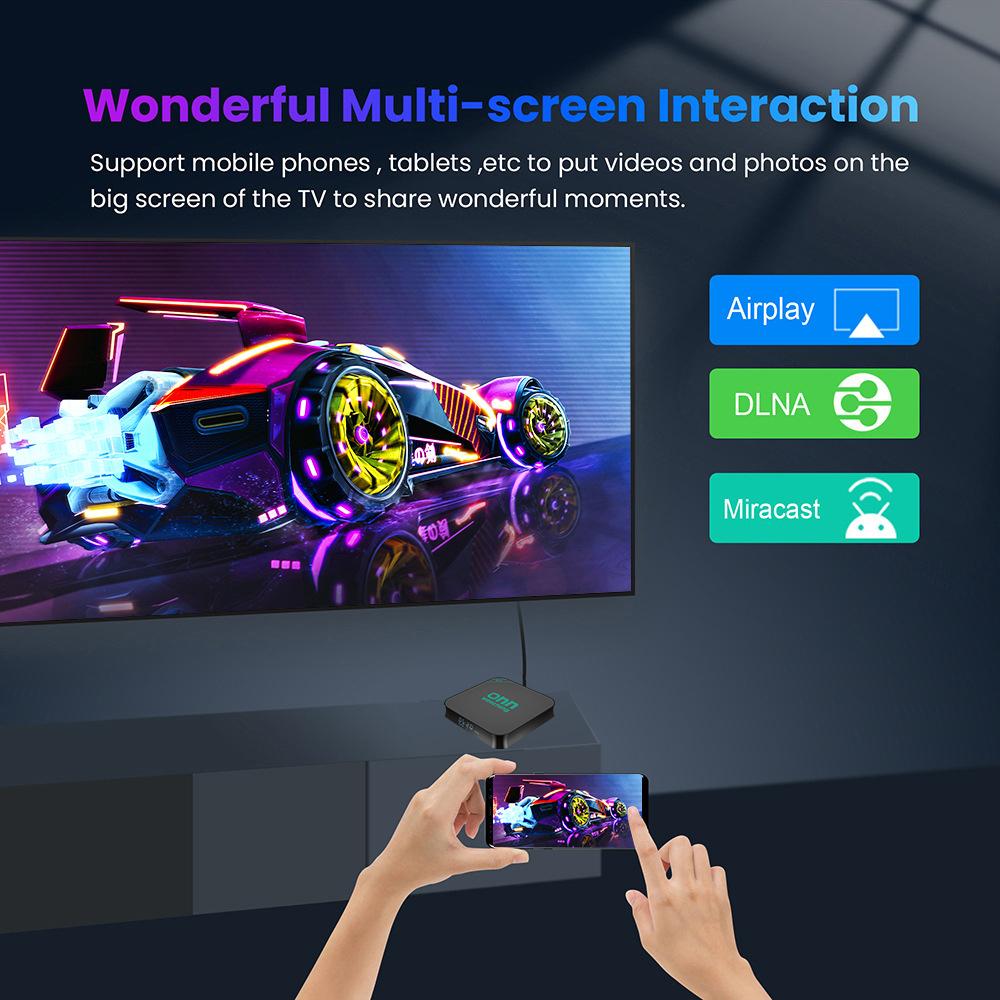 Android TV Box Четырехъядерный Cortex A53 Поддержка 8K Видео Смарт ТВ Приставка 4K BT Wifi Голосовой Помощник Медиаплеер Приставка 2 ГБ 16 ГБ