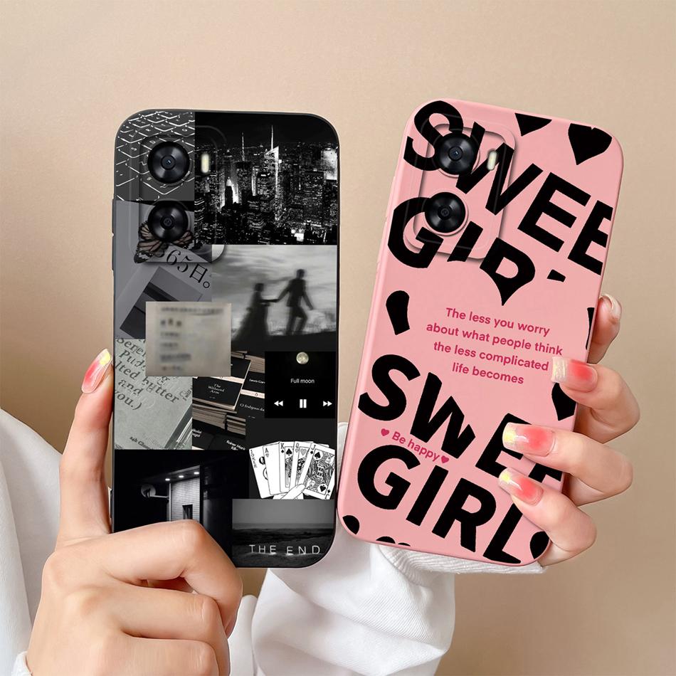 For Oppo A57 A57S A57E Case Cute Cartoon Soft Liquid Silicone Back Cover For Oppo A 57 4G 5G Full Protection Shockproof Bumper