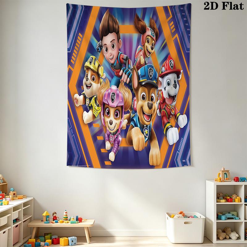 Paw Patrol Adventure Quest Tapestry Background Cloth Fashion Print Soft Home Decor Work Of Art