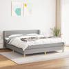 3126901 vidaXL Divan Bed with Mattress Light Grey 180x200cm Fabric