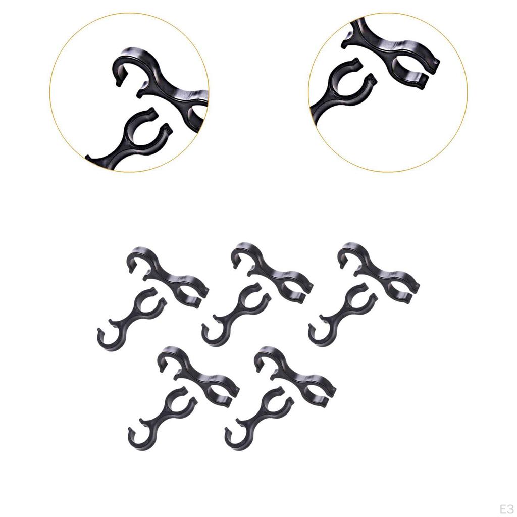 10 Hiking Pole Clips Stick Connectors for Outdoor Trekking Activities