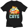 Yep I Talk To My Cats Graphic T Shirts Funny Cat Tshirt Black Oversize T-shirt Fashion Harajuku T-shirts Women Men Brand T-shirt