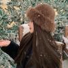 Новая пушистая меховая зимняя шапка однотонная панама утолщенная ветрозащитная рыбацкая шапка для женщин и девочек