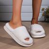 New Fashion White Fluffy Slippers Women 2025 Winter Warm Thick Sole Home Cotton Shoes Woman Open Toe Faux Fur Platform Slippers