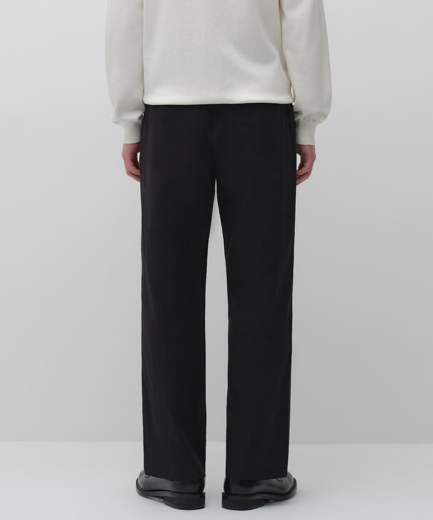 MUSINSA STANDARD [City Workers] Linen Blend Tapered Pants [Black]