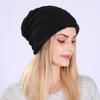 Autumn Winter Pleated Plush Women's Pullover Knitted Wool Wavy Moon Ear Protection Hat
