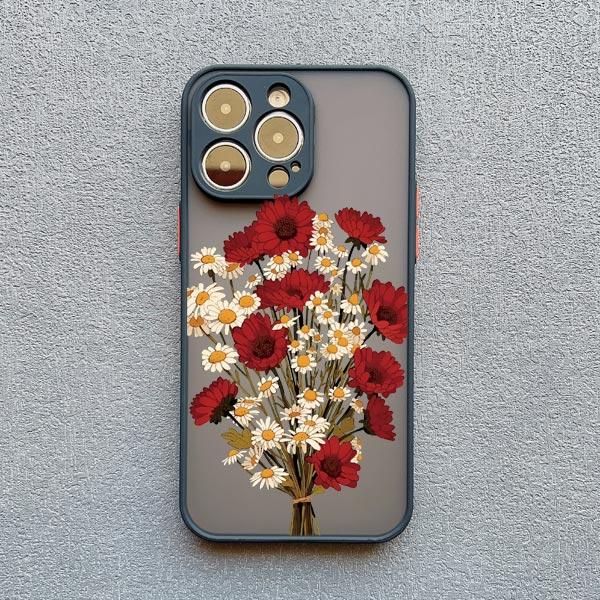 Дизайн чехла для телефона с букетом цветов и листьев Для iPhone 15 14 13 12 11 Pro Max Plus Mini 7 8 Plus SE X XR XS Роскошная защитная крышка