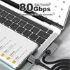 USB5 USB C на USB C Кабель 80 Гбит/с 16K@30Hz 240 Вт Быстрая Зарядка USB C Дата-кабель Видеокабель для Смартфона Ноутбуков