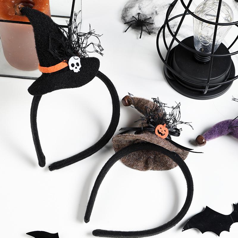 Halloween Hair Decorations Pumpkin Witch Hat Decorations Classic Spider Web Hairpin Witch Hat Hair Hoop Hair Accessories