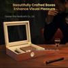 Solid Wood Cigar Humidor with Transparent Lid - Premium Storage Box for Cigars