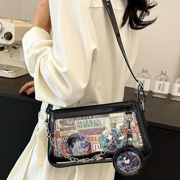 Прозрачная сумка Оригинальная сумка-цепочка Y2K Spice Girl Сумка Pain Bag Небольшое количество еды Pain Layer JK униформа сумка Laser цветная сумка через плечо