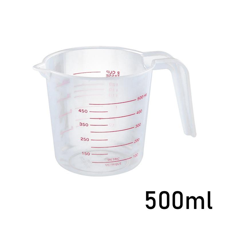 250/500/1000ML Measuring Cups with Handle Transparent Graduated Plastic Jug Digital Kitchen Tools Scale Baking Timer Accessories