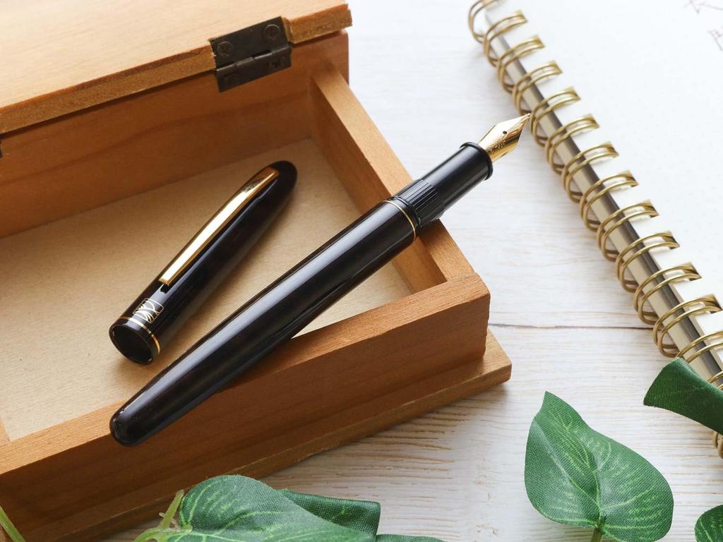 WANCHER Kuretake Nagakan Fountain Pen Kurokasumi Fountain Pen Fountain Fine - [Wancher Pen] (F Nib)