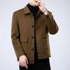 Firstview Мужское модное повседневное двустороннее шерстяное пальто с лацканами