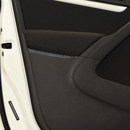 For Volkswagen Tiguan Carbon Fiber Interior Front Door Panel Cover Trim Strip