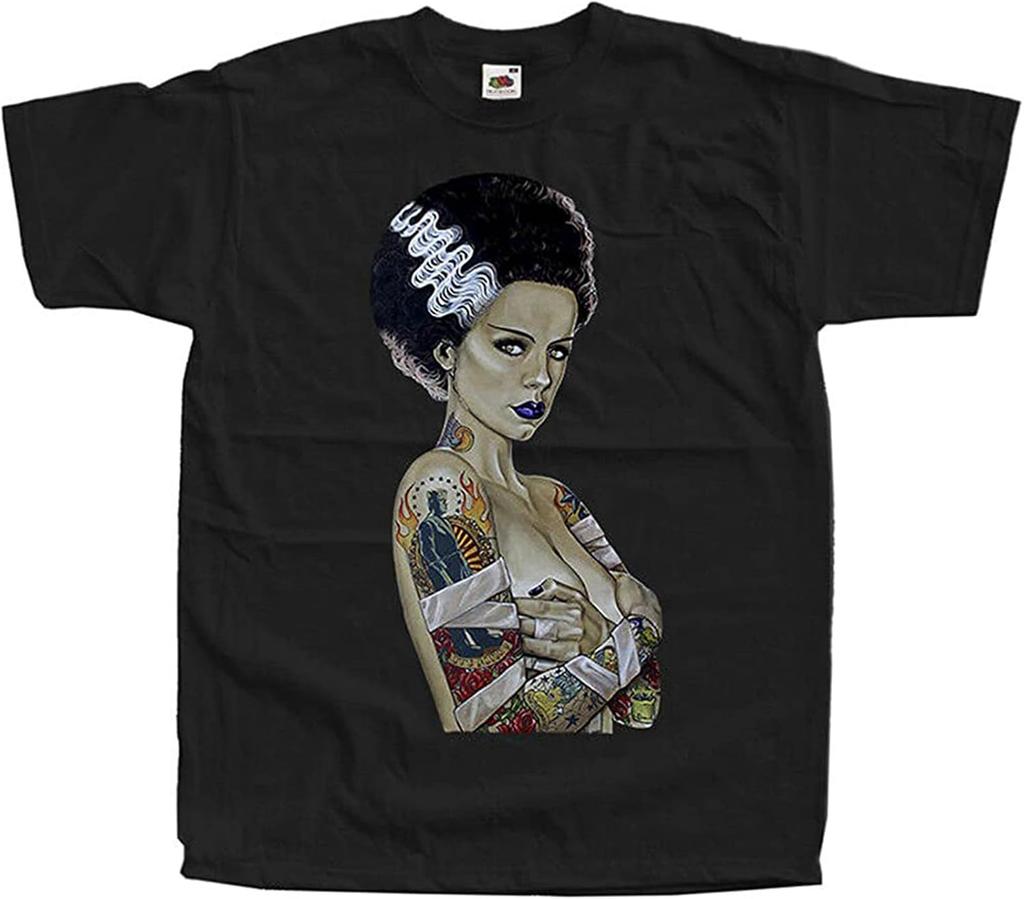 Men's The Bride of Frankenstein V46 Movie Poster T Shirt Black