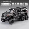 1/32 Scale Dodge Tyrannosaurus Rex RAM 1500 TRX 6*6 Warlord Alloy Miniature Car Diecast Metal Scale Car Model Sound and Light Kid Toy Car