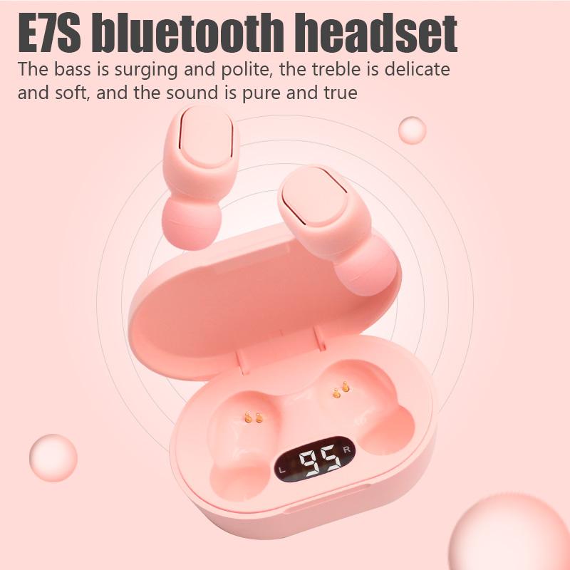 E7S TWS Беспроводные Bluetooth-наушники 5.2, беспроводные наушники с шумоподавлением, наушники-вкладыши с микрофоном, беспроводная Bluetooth-гарнитура для Xiaomi
