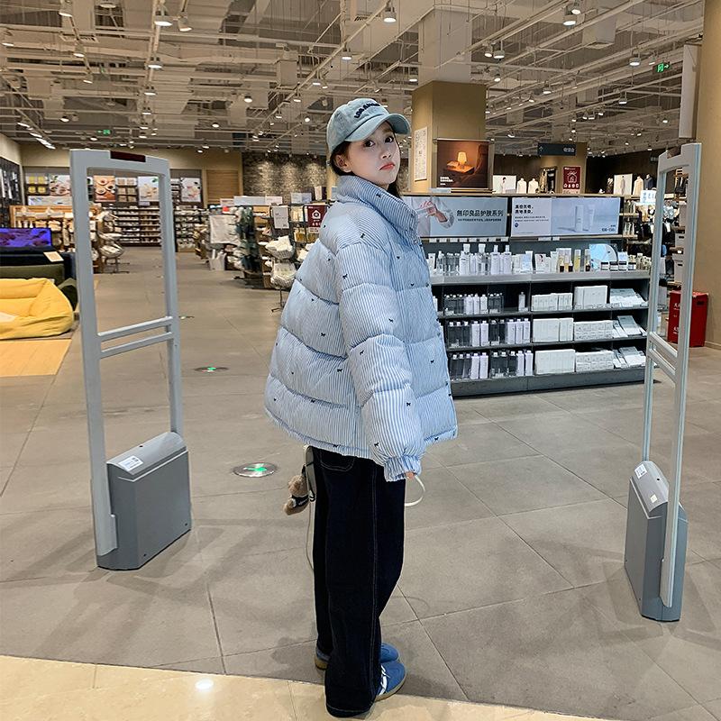 Корейская версия простой хлопковой одежды Осень и зима Свободная куртка с воротником-стойкой, универсальная куртка на хлопковой подкладке