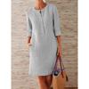 Fashion Women Half Sleeve Solid Short Dress Summer Casual Kaftan Tunic Sundress Without Pockets