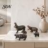 Educational Animal Figure Simulation Hippopotamus Figurine, Lifelike Hippo Statue Sculpture, River Realistic Figurine Horse Model Toy for