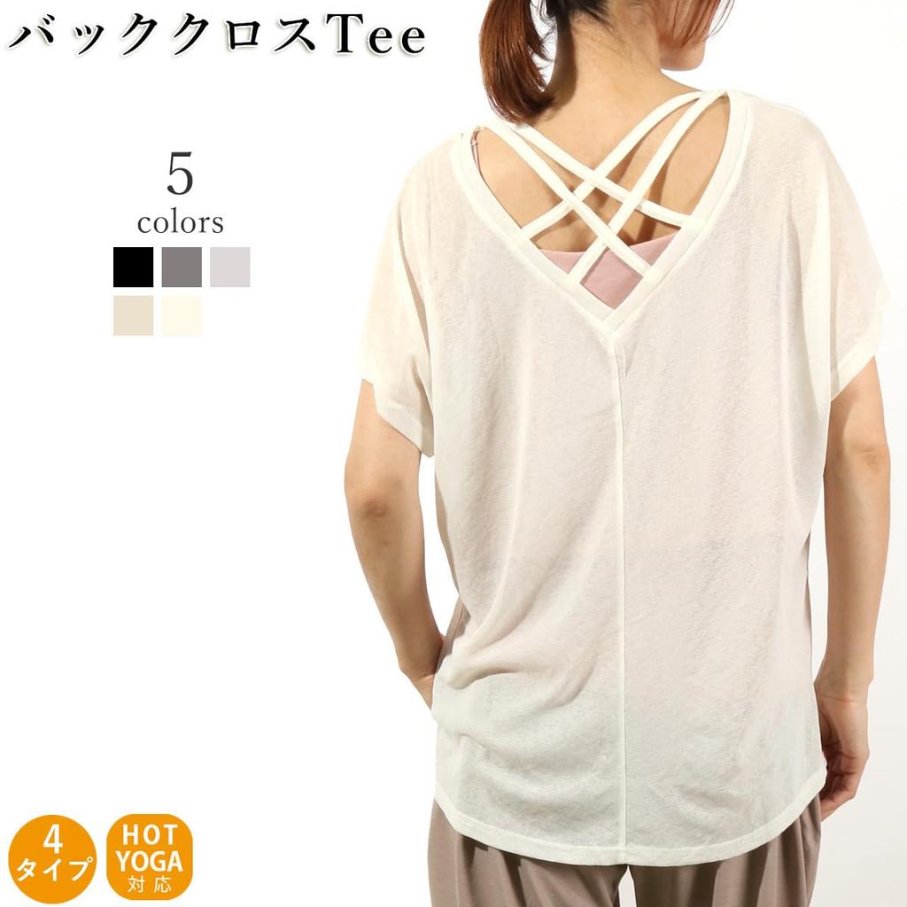 Один Стретч Йога 4 Спина Крест Темно-серый Панель(T) Женская ультралегкая прозрачная футболка, Типы, Футболка,