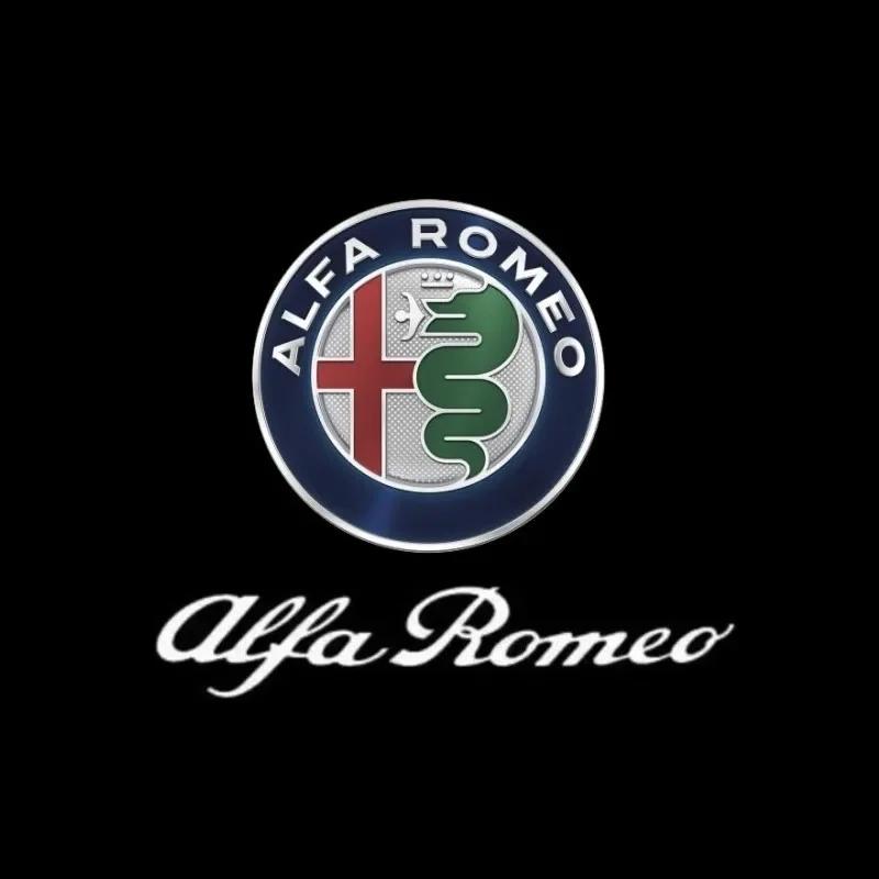 Car Stickers For Alfa Romeo 2X For Alfa Romeo Giulia 952 159 166 GT Giulietta Tonale Mito Stelvio 949 Spider LED Car Welcome Log