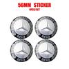 4pcs 56/60/65MM Car Wheel Center Hub Caps Sticker Decor For Mercedes Benz AMG A B C D M S R G Class GLA GLB W124 W176 W204 W212 CQ1  F59