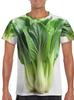 The Interesting Cabbage and Lettuce Pattern Summer 3D Printed Large-sized Men's T-shirt Is Suitable for Daily Wear