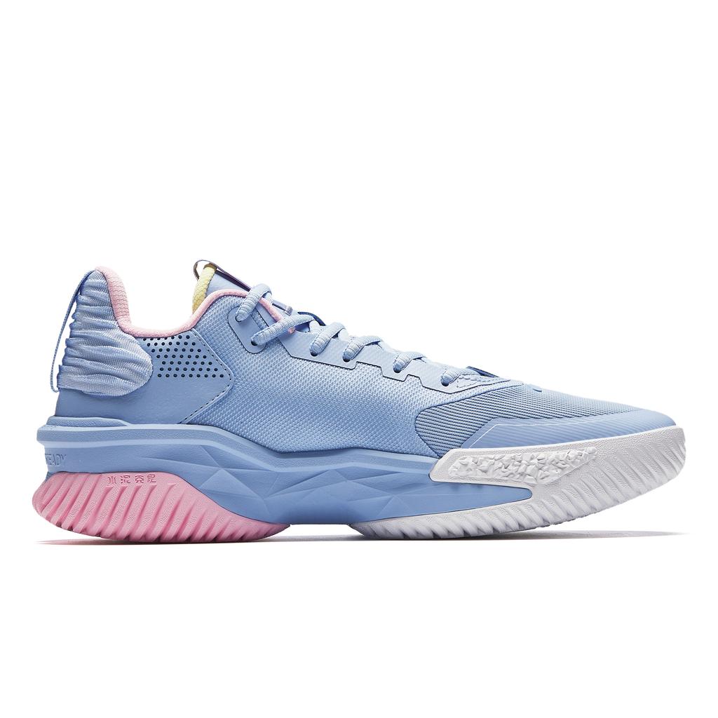 Anta Air Space 5 Clear Sky Outdoor Performance Shock Absorption Anti-Slip Wear-Resistant Low-Top Basketball Shoes Men Sneaker Blue Pink 912511606Q-2