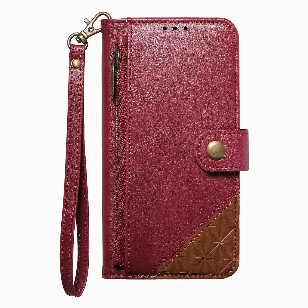 Leather Wallet Flip Case for Samsung Galaxy A17 A16 A15 A14 A13 A12 A07 A06 A05 A05S A04S Phone Cover Detachable Wrist Strap