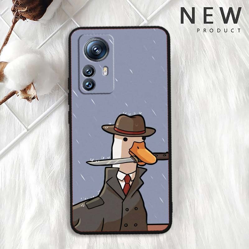 Мультяшный аниме-узор с утками Для Xiaomi Mi 15 14 13 13T 12 12T 12S 11 11i 11T Pro Ultra Lite 5G Черный мягкий чехол для телефона