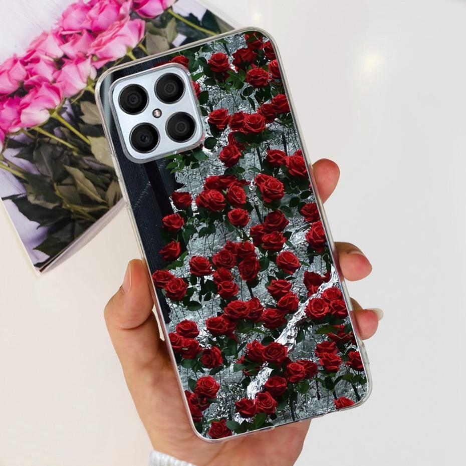 Красивый чехол с принтом для Honor X8 TFY-LX1 TFY-LX2 TFY-LX3 Мягкая задняя крышка из силикона TPU для чехлов телефона HonorX8 X 8 4G