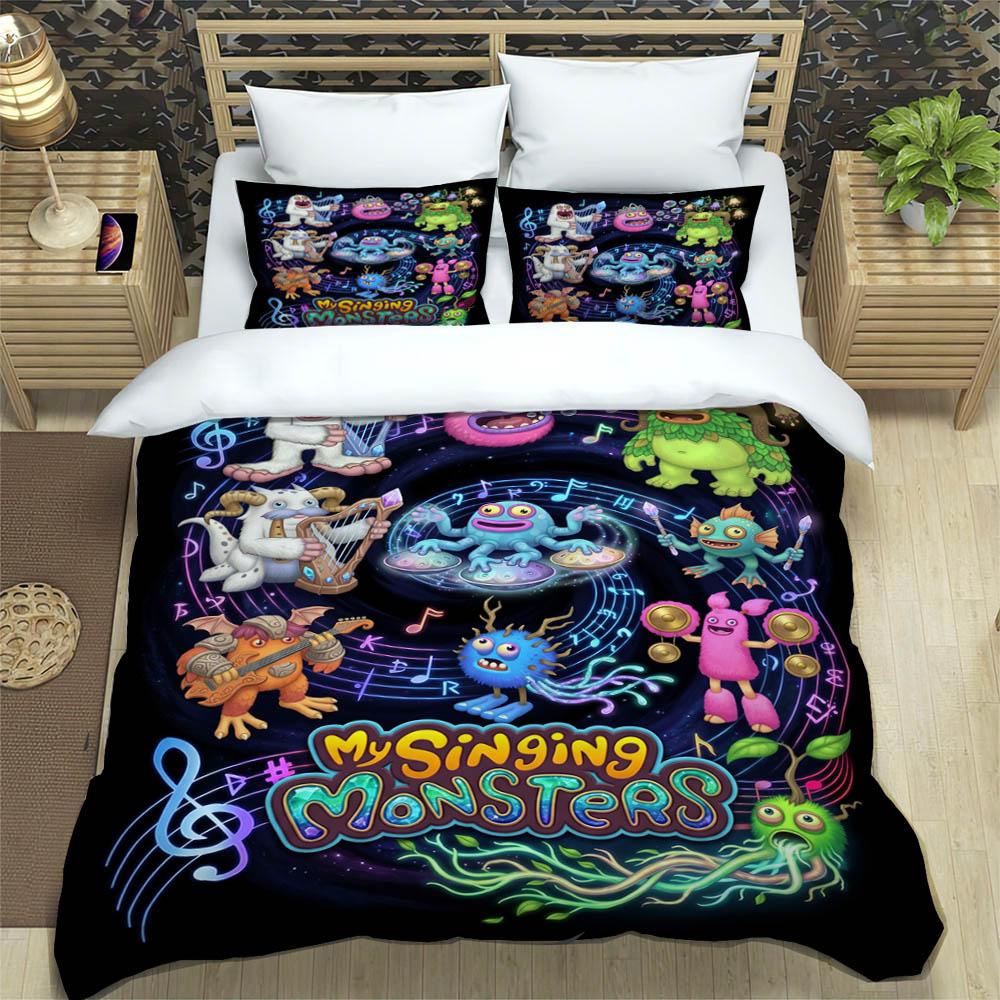 M-My Singing Monsters печатные комплекты постельного белья изысканный набор постельных принадлежностей пододеяльник комплект одеяла комплект постельного белья роскошный подарок на день рождения