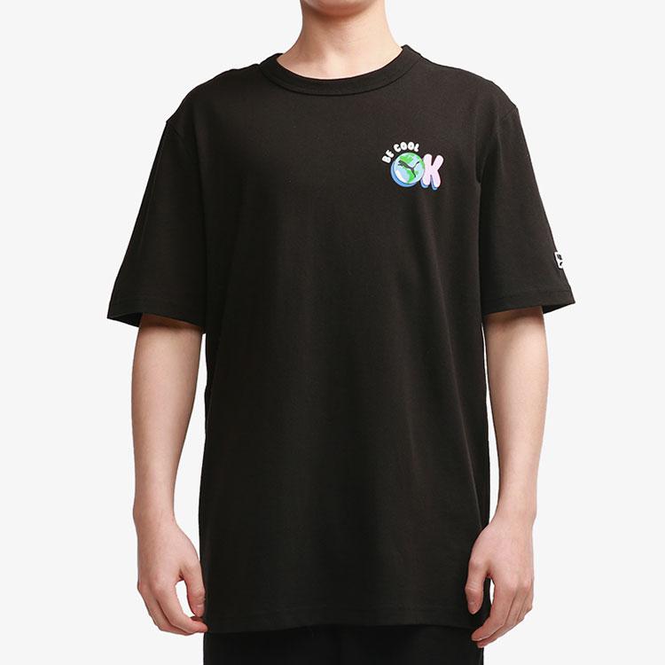 Puma Футболка Downtown Graphic Мужские Топы Черная 531335-01