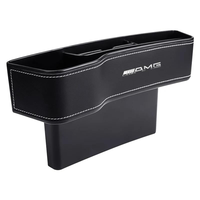 AABIF1 Auto Logo Car Seat Crevice Storage Box Seat Gap Slit Organizer Stickers For Mercedes-Benz C180 E320 E400 E260 E300 W108 W124
