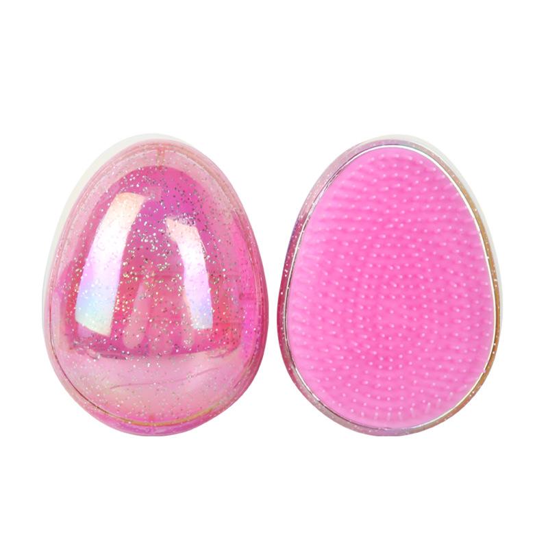 Scalp Massage Egg Shaped Comb Marble Anti-static Comb Small Portable Hair Styling Comb Professional Salon Hair Care Travel Comb
