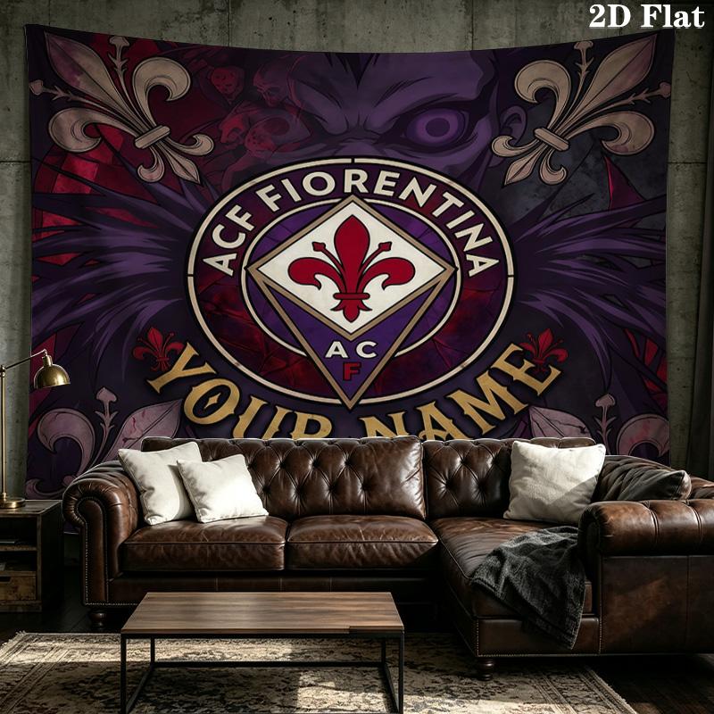 Custom Name ACF Fiorentina Printed Tapestry – Wall Hanging for Bedrooms, Dorms, and Home Decor