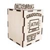 Yousheng Wooden Graduation Money Gift Box ATM Cash Container Piggy Bank Congratulation Card Holder Money Saving Jar Grad Party Desktop Decoration